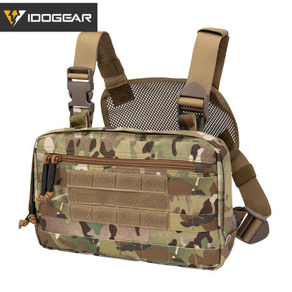 IDOGEAR Tatcical Chest Recon Bag MOLLE Military Chest Rig Shoulder Bag Tactical Wargame Multi-Purpose Combat EDC Pouch 3537