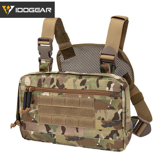 IDOGEAR Tatcical Chest Recon Bag MOLLE Military Chest Rig Shoulder Bag Tactical Wargame Multi-Purpose Combat EDC Pouch 3537