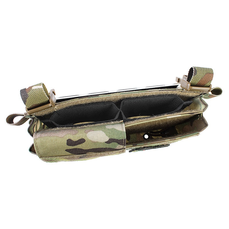 IDOGEAR PEW Tactical 7.62mm Hard Insert Magazine Pouch for MK4 Chest Rig MOLLE Velcro Connection Professional Camouflage Military Fans Wargame Training Accessories MI02