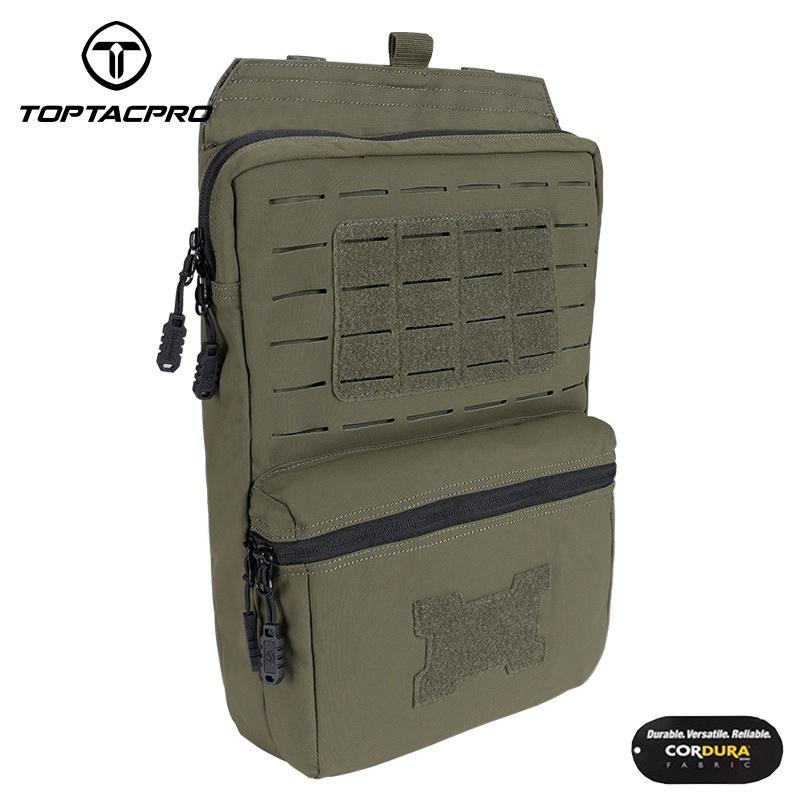 TOPTACPRO Tactical Hydration Backpack 2L MOLLE Water Bag Hydration Pouch Backpack Double Sundries Pouch 500D Cordura Nylon 8505