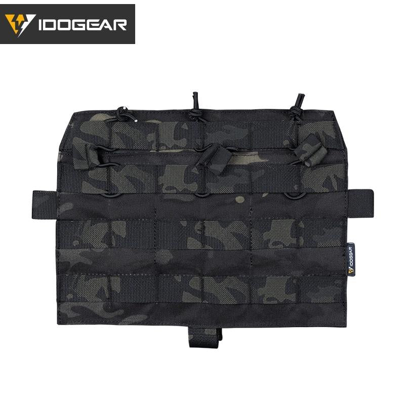 IDOGEAR Tactical MOLLE Panel TRI Pouch For AVS JPC2.0 Detachable Front Flap Triple Magazine Pouch Vest Front Panel 3579