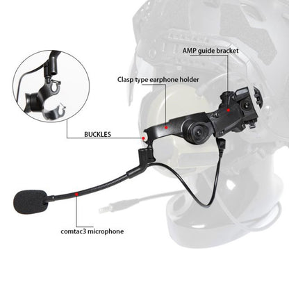 FMA Tactical Headset COMTAC II III Helmet ARC Rail Bracket Adapter TB1443