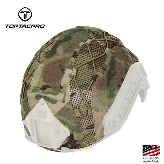 TOPTACPRO Tactical Helmet Cover for FAST Helmet 500D Cordura Nylon Military Camo Headwear Hoop & Look 8801