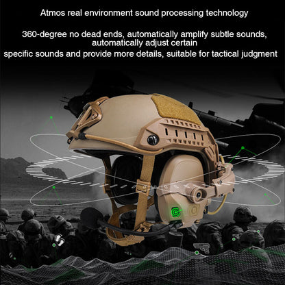 FMA & FCS AMP Tactical Headset With Communication Function Professional Noise Reduction V60 PTT Upgraded Military Wargame Noise Reduction Headset 1372