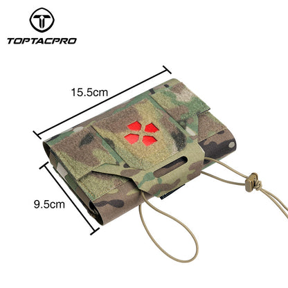 TOPTACPRO Tactical Medical Pouch First Aid Kit EMT IFAK Pouch Laser Cut Molle Micro Medical Pouch Blow-Out Pouch Survival Kit Magazine Holder Carrier EMT EDC Pouch Emergency Bag Army Military Camouflage Waist Pack 8508