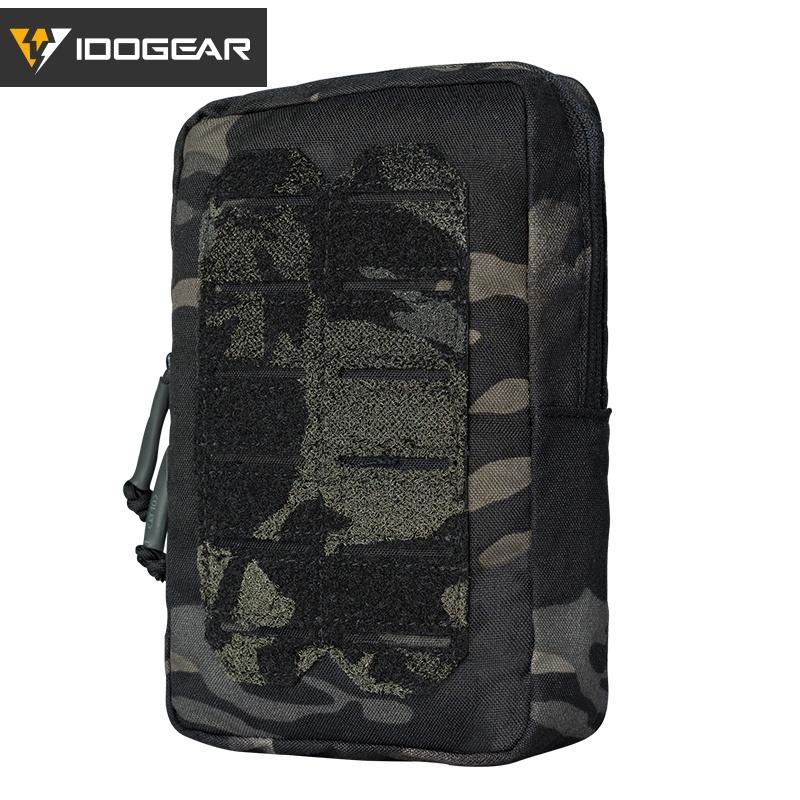 IDOGEAR Tactical Utility Pouch Laser Cut MOLLE EDC Multifunction Sundries Recycling Bag Micro Med Kit Military Camouflage Vest Molle Pouch 3578