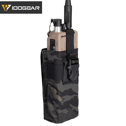 IDOGEAR Tactical Radio Pouch For RRV Vest Walkie Talkie MOLLE MBITR TRI PRC-148 152 3552 Multicam