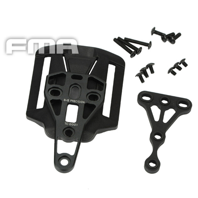 FMA Tactical Belt Adapter Trifecta Connection Auxiliary Pouch Low Ride Belt Adapter Low Profile Compatible with Safariland/Blackhawk/G-Code Holsters 1040