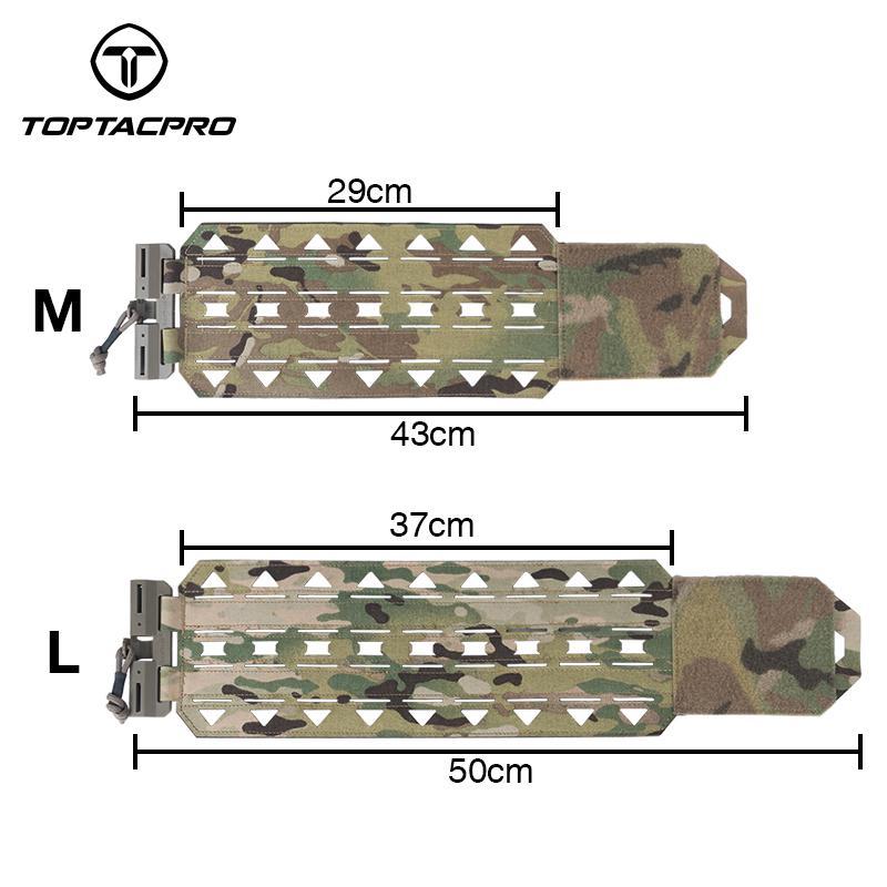 TOPTACPRO LSR Tactical Vest Quick Release Buckle Laser Cut Camouflage Plate Carrier w/ Magazine Side Pouch MOLLE 8301 Military Full Black Combat gear