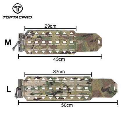 TOPTACPRO LSR Tactical Vest Quick Release Buckle Laser Cut Camouflage Plate Carrier w/ Magazine Side Pouch MOLLE 8301 Military Full Black Combat gear