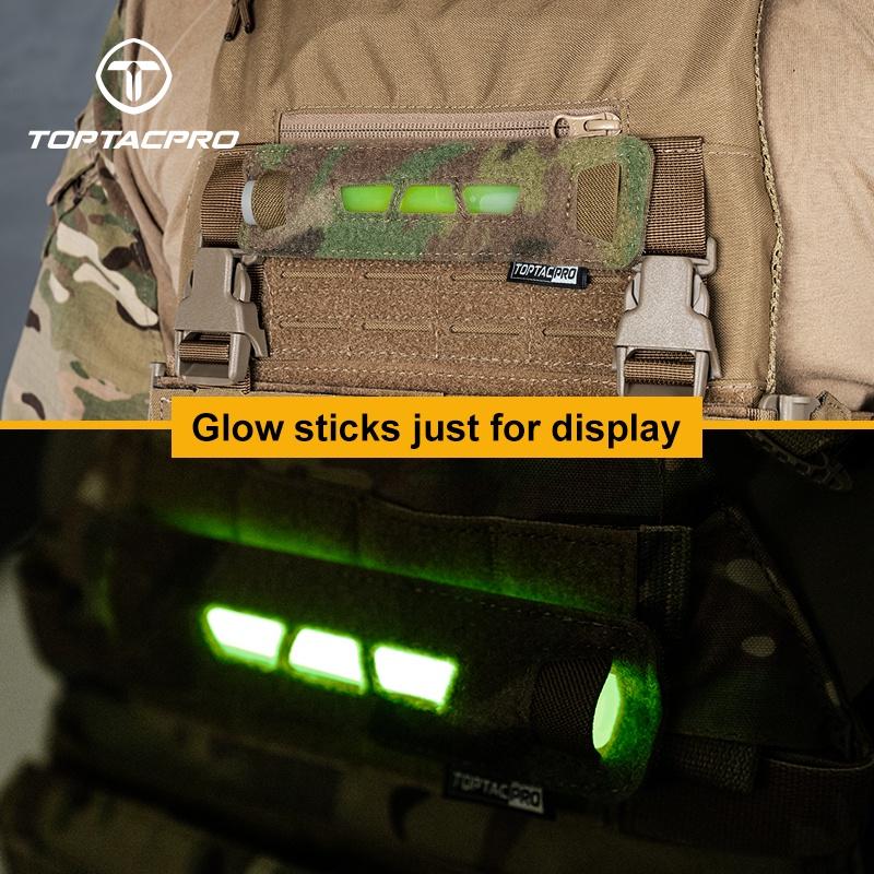 TOPTACPRO Tactical Glow Sticks Pouch Camouflage Light Sticks Holder Carrier America Geuine CP Fabric 8509