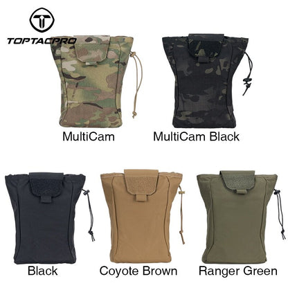 TOPTACPRO Tactical Drop Pouch Dump Pouch MOLLE Foldable Recycling Bag Military Multi-function Tool Pouch 8520