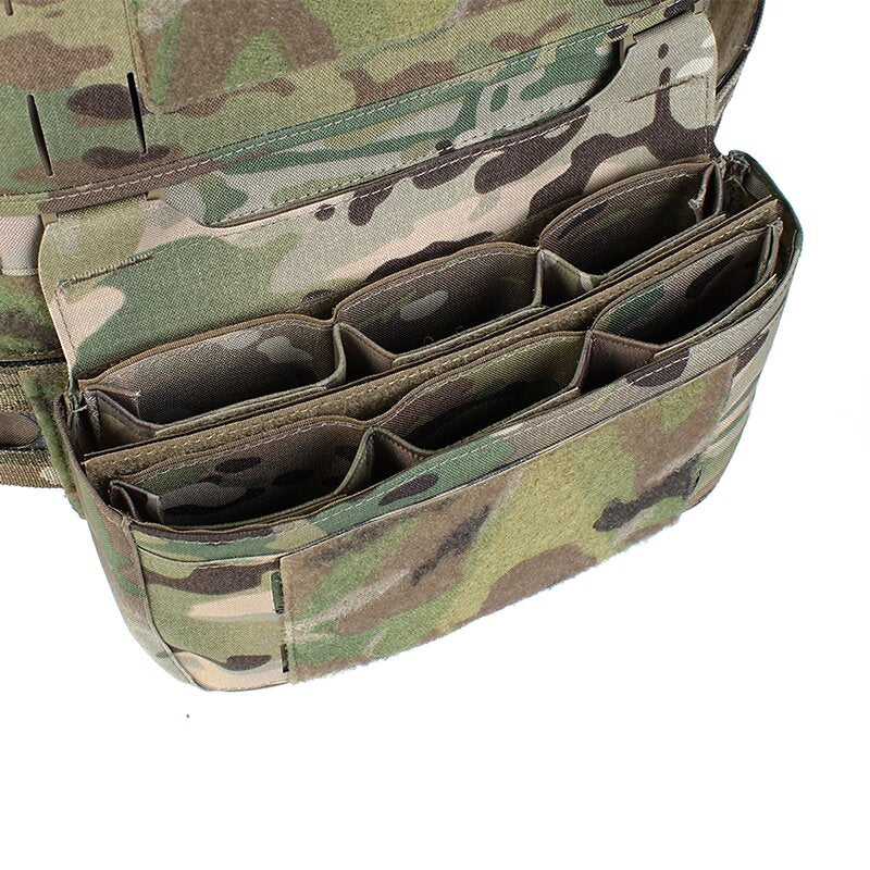 IDOGEAR PEW Tactical 556 Triple Magazine Pouch Elastic MAG Pouch Hook & Loop DOPE Ferro Style Insert Magazine Pouch Top Open Fastmag OT52 Wargame Survival Kit