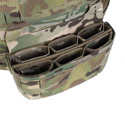 IDOGEAR PEW Tactical 556 Triple Magazine Pouch Elastic MAG Pouch Hook & Loop DOPE Ferro Style Insert Magazine Pouch Top Open Fastmag OT52 Wargame Survival Kit
