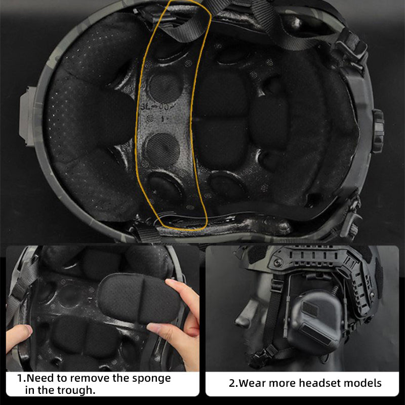 IDOGEAR Tactical FAST Helmet SF Style SUPER High Cut FAST Helmet 7.5mm Thickness Full Protective Version MH Tactical Fast Helmet Head Outdoor Wargame Training Protect Gear 6803