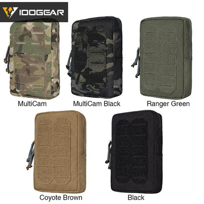 IDOGEAR Tactical Utility Pouch Laser Cut MOLLE EDC Multifunction Sundries Recycling Bag Micro Med Kit Military Camouflage Vest Molle Pouch 3578