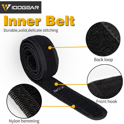 IDOGEAR 2" Tactical Belt Metal COBRA Buckle Military Laser Cut Combat Belt MOLLE Mens Belt Quick Release 3421