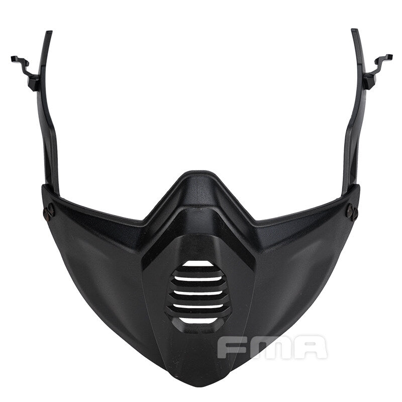 FMA Tactical Half Face Mask With Helmet Guide Rail Connect for SF Tactical Helmet TB1335