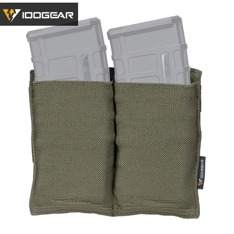 IDOGEAR Tactical Mag Pouch 556 Fast Draw MOLLE Pouch Double Open Top Elasticity Cloth 3554