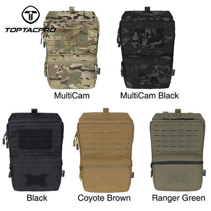 TOPTACPRO Tactical Hydration Backpack 2L MOLLE Water Bag Hydration Pouch Backpack Double Sundries Pouch 500D Cordura Nylon 8505