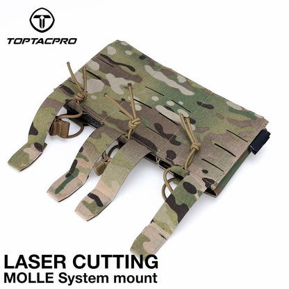 TOPTACPRO Tactical Mag Pouch Modular Triple Open Top Magazine Pouch for 5.56 Military MOLLE Mag Carrier 8515