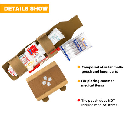 FMA Tactical Medical Pouch MOLLE Emergency Bag First Aid Bag Military Medical Kit Belt Pouch Military Camouflage Medical Pouch Outdoor 1385