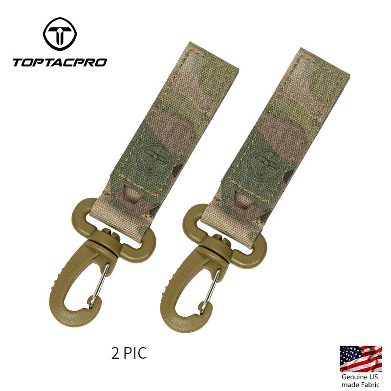 TOPTACPRO Tactical Wiregate Carabiner Snap Clip Hook Keychain UTX Buckle Quick Release Multi-function Gloves Hooks 2PCS/Set 8903