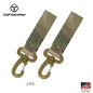 TOPTACPRO Tactical Wiregate Carabiner Snap Clip Hook Keychain UTX Buckle Quick Release Multi-function Gloves Hooks 2PCS/Set 8903