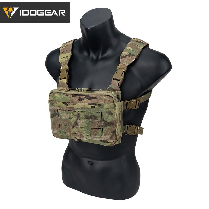 IDOGEAR KGR Tactical Chest Rig Modular Lightweight Chest Rig With DOPE 5.56 Triple Mag Pouch Kangaroo Chest Rig Front Panel 3319