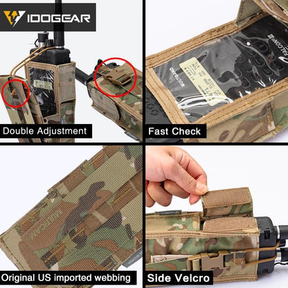 IDOGEAR Tactical Radio Pouch For PRC148/152 MOLLE Holder Quick-release 3553