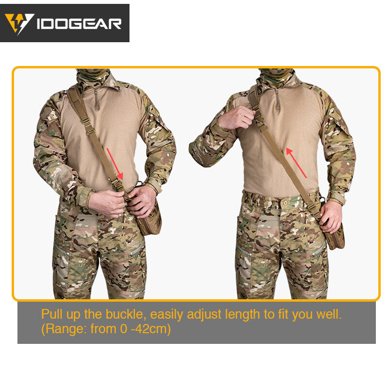 IDOGEAR Tactical Slings 2 Point Safety Sling Quick Adjust Padded Buckle Military Combat 2 Point Shoulder Strap Camera Slings Adjustable 3428