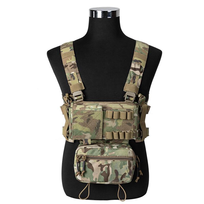IDOGEAR Tactical Chest Rig Modular Lightweight Chest Rig MK3 Full Set Military w/ 5.56 Mag Pouch Pantiball Hiking Camping Outdoor Gear