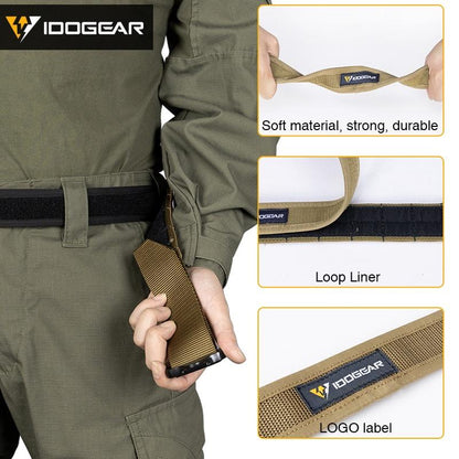 IDOGEAR Tactical Belt Mens Belts Inner Belt LoopLiner 1.7" Waist Belt Loop 3425