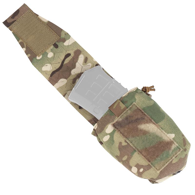 IDOGEAR Tactical Mulfunctional SPUD Pouch Universal Radio Pouch Storage Pouch Laser Cut Lightweight Adjustable Camo Military Wargame Outdoor MG-75