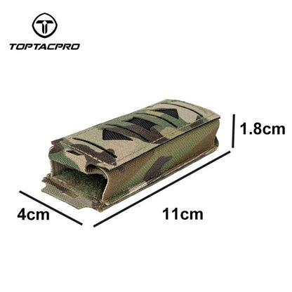 TOPTACPRO Tactical Magazine Pouch For 9mm Singel Mag Carrier MOLLE Magazine Holder Laser Cut 8513