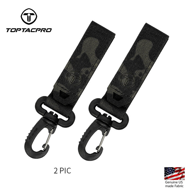 TOPTACPRO Tactical Wiregate Carabiner Snap Clip Hook Keychain UTX Buckle Quick Release Multi-function Gloves Hooks 2PCS/Set 8903