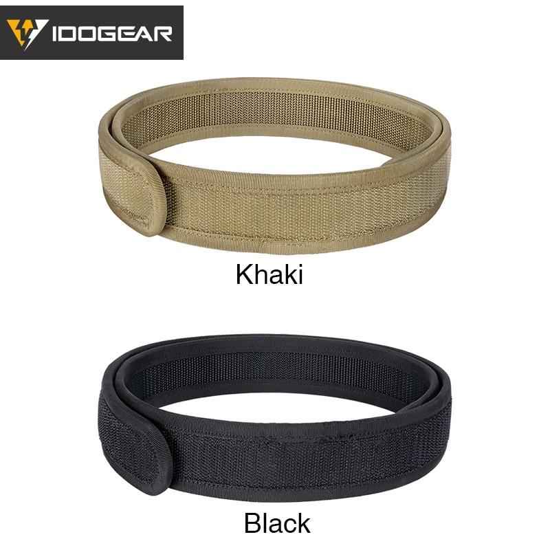 IDOGEAR Tactical Inner Belt Hook Liner 1.7" Waist Belt Black&Khaki 3426