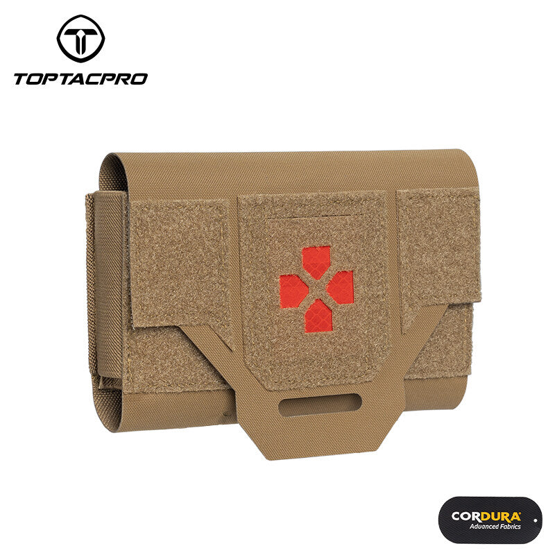TOPTACPRO Tactical Medical Pouch First Aid Kit EMT IFAK Pouch Laser Cut Molle Micro Medical Pouch Blow-Out Pouch Survival Kit Magazine Holder Carrier EMT EDC Pouch Emergency Bag Army Military Camouflage Waist Pack 8508