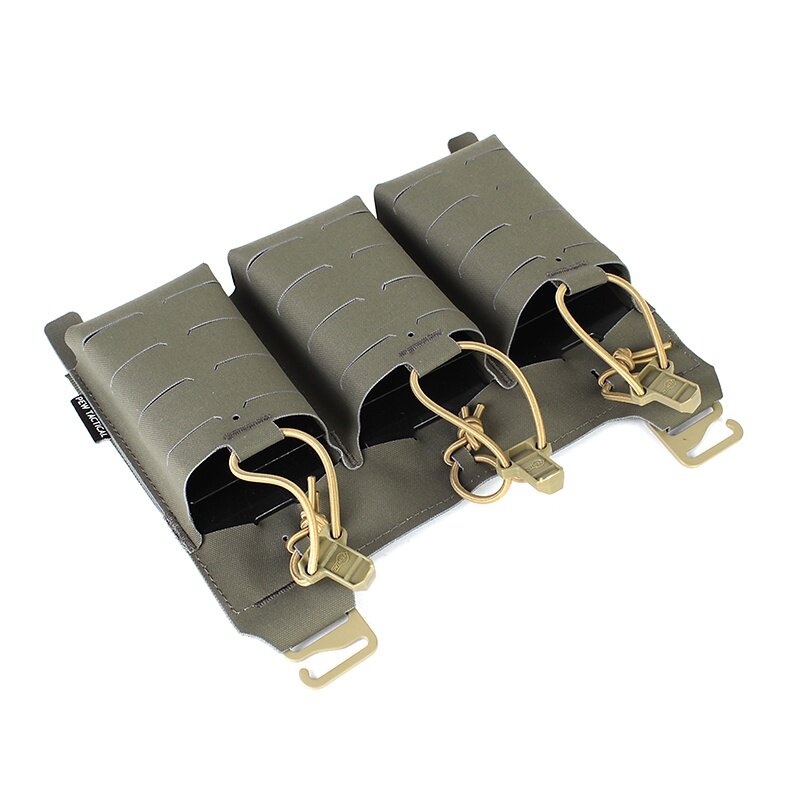 IDOGEAR PEW Tactical Triple 556 Magazine Pouch FERRO STYLE KTAR Front Flap FCPC Front Magazine Pouch Laser Cut MOLLE Military Mag Carrier VT13