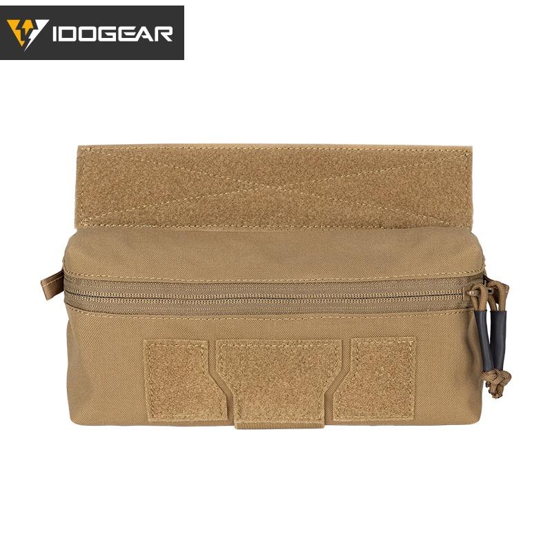 IDOGEAR Tactical Mini Dangler Drop Pouch For JPC CPC LBT D3CR MK3 MK4 Plate Carrier Chest Rig Tactical Tool Storage Fanny Pack Multicam 3584