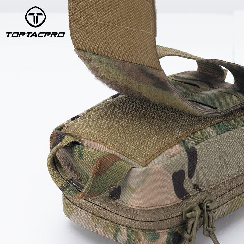 TOPTACPRO Tactical ATD EMT Medical Pouch First Aid Molle Pouch Rip-Away IFAK Medical Light Bag 8521