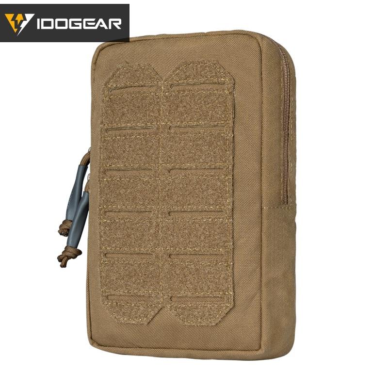 IDOGEAR Tactical Utility Pouch Laser Cut MOLLE EDC Multifunction Sundries Recycling Bag Micro Med Kit Military Camouflage Vest Molle Pouch 3578