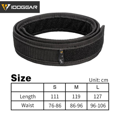IDOGEAR 1.7" Tactical Inner Belt Mens Belt Sports Inner Belt Military 1.7" Waist Belt Nylon Black 3418