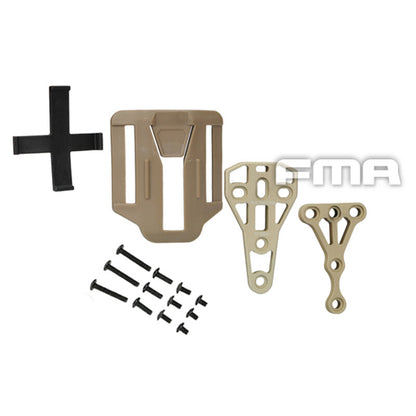 FMA Tactical Belt Adapter Trifecta Connection Auxiliary Pouch Low Ride Belt Adapter Low Profile Compatible with Safariland/Blackhawk/G-Code Holsters 1040