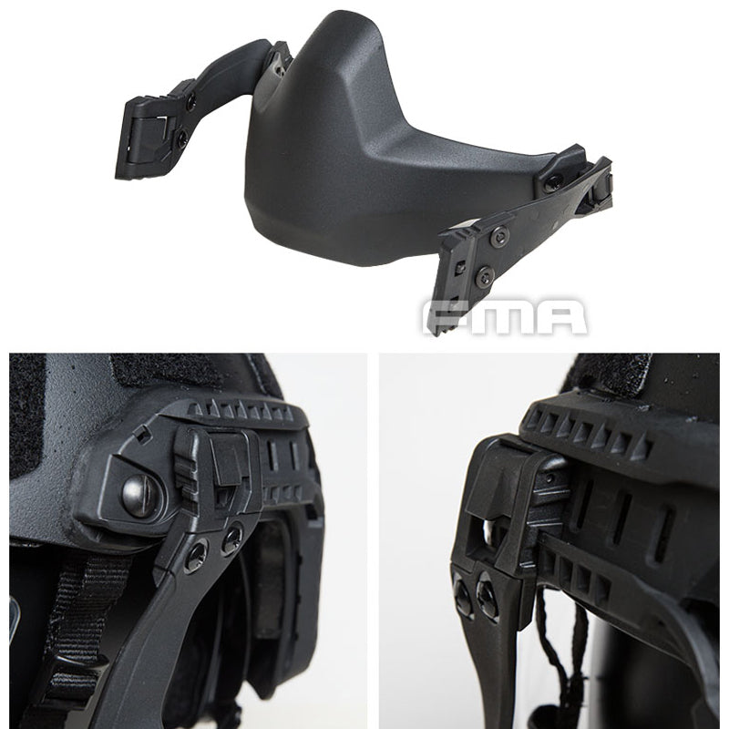 FMA Tactical Half Face Mask Seal Mask Folding Protective Mask For Tactical Helmet A Version Military Face Cover Outdoor 1363