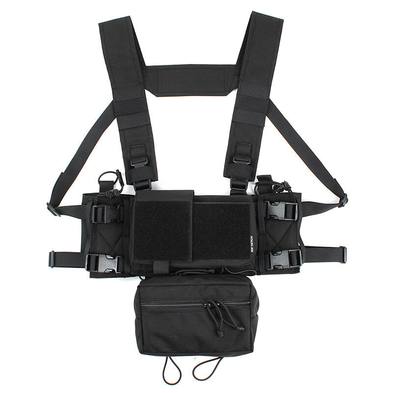 IDOGEAR PEW Tactical MK3 MK4 Chest Rig D3 500D Original Matte Cordura Fabric MK4 Full set Chest Rig Radio Pouch Drop Pouch VT01