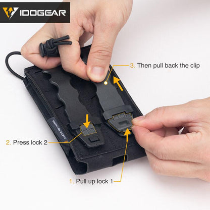 IDOGEAR Tactical Phone Pouch Nylon Universal Radio Pouch Single 5.56 Mag Pouch Ajustable Anti-slip Military Army 3588