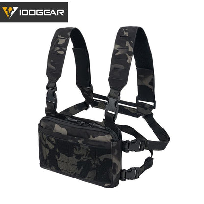 IDOGEAR KGR Tactical Chest Rig Modular Lightweight Chest Rig With DOPE 5.56 Triple Mag Pouch Kangaroo Chest Rig Front Panel 3319