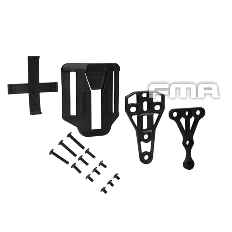 FMA Tactical Belt Adapter Trifecta Connection Auxiliary Pouch Low Ride Belt Adapter Low Profile Compatible with Safariland/Blackhawk/G-Code Holsters 1040