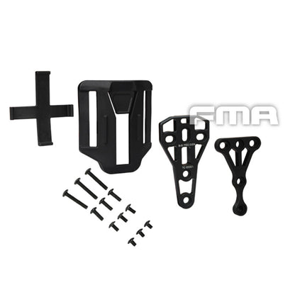 FMA Tactical Belt Adapter Trifecta Connection Auxiliary Pouch Low Ride Belt Adapter Low Profile Compatible with Safariland/Blackhawk/G-Code Holsters 1040